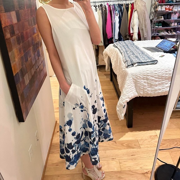 MISSLOOK White and Blue Floral Maxi Dress - Picture 5 of 5